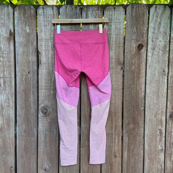 Outdoor Voices color-blocked pink 7/8 length leggings Sz S - Picture 2 of 2